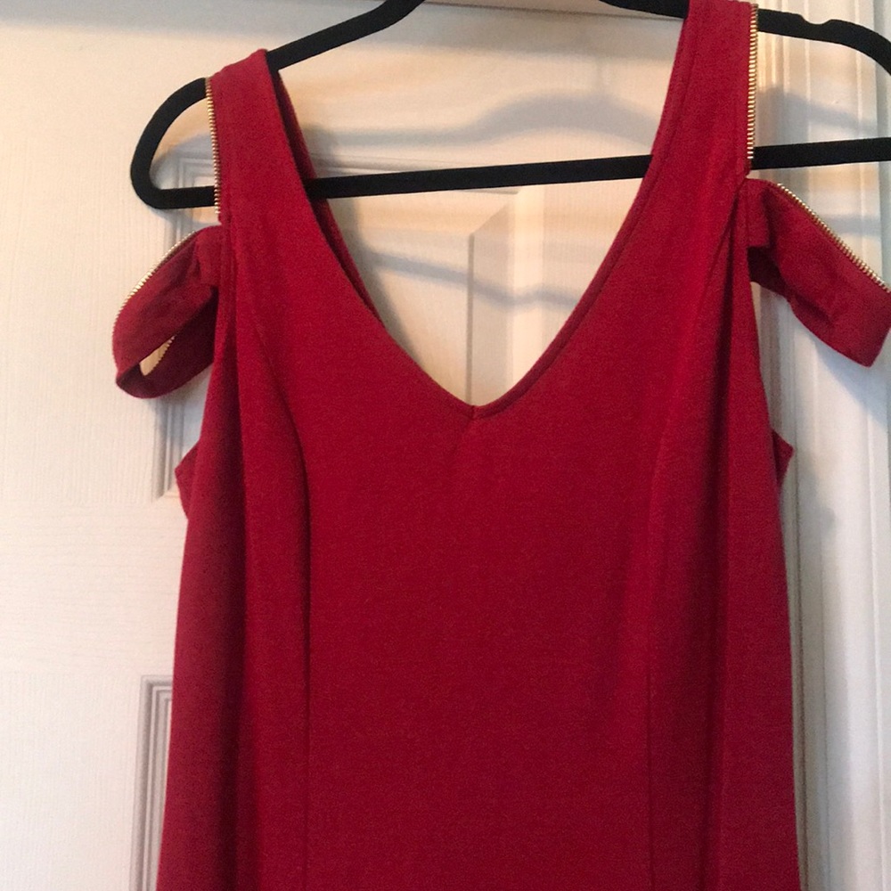 Red zipper themed dress - Picture 1 of 3